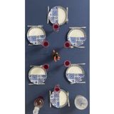 Zeren Home Sıvı Geçirmez Dertsiz İndigo Mavi 160x220 cm Masa Örtüsü
