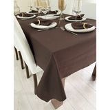 Zeren Home Sıvı Geçirmez Dertsiz Kahverengi 100x140 cm Masa Örtüsü