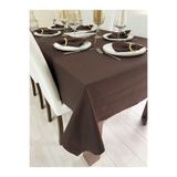 Zeren Home Sıvı Geçirmez Dertsiz Kahverengi 140x220 cm Masa Örtüsü