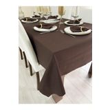 Zeren Home Sıvı Geçirmez Dertsiz Kahverengi 150x220 cm Masa Örtüsü