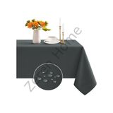 Zeren Home Sıvı Geçirmez Dertsiz Keten Antrasit 150x220 cm Masa Örtüsü