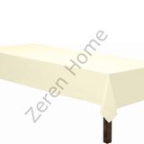 Zeren Home Sıvı Geçirmez Dertsiz Keten Krem 150x240 cm Masa Örtüsü
