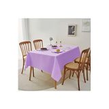 Zeren Home Sıvı Geçirmez Dertsiz Keten Lila 150x220 cm Masa Örtüsü
