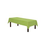 Zeren Home Sıvı Geçirmez Dertsiz Keten Masa Örtüsü Elma Yeşili 13 Parça 140 X 200