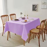 Zeren Home Sıvı Geçirmez Dertsiz Keten Masa Örtüsü Lila - 160 x 260 cm