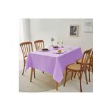 Zeren Home Sıvı Geçirmez Dertsiz Keten Masa Örtüsü Lila 25 Parça 140 x 200