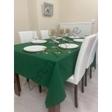Zeren Home Sıvı Geçirmez Dertsiz Koyu Yeşil 150 x 300 cm Masa Örtüsü