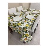 Zeren Home Sıvı Geçirmez Dertsiz Limon Desenli 160x220 cm Masa Örtüsü