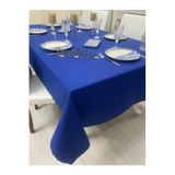 Zeren Home Sıvı Geçirmez Dertsiz Masa Örtüsü Çivit Mavisi 25 Parça, 160 x 220
