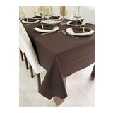 Zeren Home Sıvı Geçirmez Dertsiz Masa Örtüsü Kahverengi 13 Parça 140 x 200