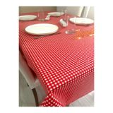 Zeren Home Sıvı Geçirmez Dertsiz Masa Örtüsü Mini Piti Kare Kırmızı 160 x 400