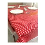 Zeren Home Sıvı Geçirmez Dertsiz Masa Örtüsü Mini Piti Kare Kırmızı 160 x 500