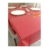 Zeren Home Sıvı Geçirmez Dertsiz Mini Piti Kare Kırmızı 160x350 cm Masa Örtüsü