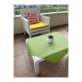 Zeren Home Sıvı Geçirmez Dertsiz Pamuk Keten Kare Masa Örtüsü 80cm x 80cm, 80 x 80, 80x80ay