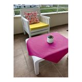 Zeren Home Sıvı Geçirmez Dertsiz Pamuk Keten Kare Masa Örtüsü 80cm x 80cm, 80 x 80, 80x80f