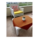 Zeren Home Sıvı Geçirmez Dertsiz Pamuk Keten Kare Masa Örtüsü 80cm x 80cm, 80 x 80, 80x80k