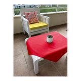 Zeren Home Sıvı Geçirmez Dertsiz Pamuk Keten Kare Masa Örtüsü 80cm x 80cm, 80 x 80, 80x80kr