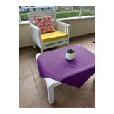 Zeren Home Sıvı Geçirmez Dertsiz Pamuk Keten Kare Masa Örtüsü 80cm x 80cm, 80 x 80, 80x80m