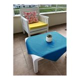 Zeren Home Sıvı Geçirmez Dertsiz Pamuk Keten Kare Masa Örtüsü 80cm x 80cm, 80 x 80, 80x80p