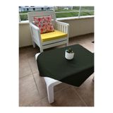 Zeren Home Sıvı Geçirmez Dertsiz Pamuk Keten Kare Masa Örtüsü 80cm x 80cm, 80 x 80, 80x80s