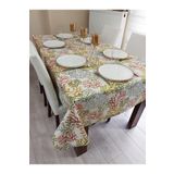Zeren Home Sıvı Geçirmez Dertsiz Pembe Mercan Pattern 150x220 cm Masa Örtüsü