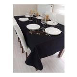 Zeren Home Sıvı Geçirmez Dertsiz Siyah 140x200 cm Masa Örtüsü