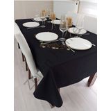 Zeren Home Sıvı Geçirmez Dertsiz Siyah 170x170 cm Masa Örtüsü