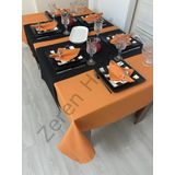 Zeren Home Sıvı Geçirmez Dertsiz Turuncu 100 x 160 cm Masa Örtüsü