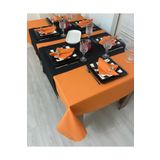 Zeren Home Sıvı Geçirmez Dertsiz Turuncu 150 x 220 cm Masa Örtüsü