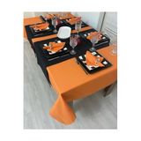 Zeren Home Sıvı Geçirmez Dertsiz Turuncu 160 x 220 cm Masa Örtüsü