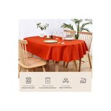 Zeren Home Sıvıya Dayanıklı Dertsiz Oval Masa Örtüsü Kiremit 160 x 240, 160 x 240