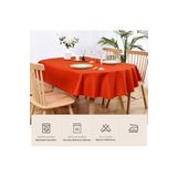Zeren Home Sıvıya Dayanıklı Dertsiz Oval Masa Örtüsü Kiremit 160 X 270 160 X 270