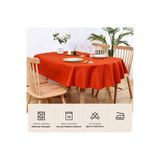 Zeren Home Sıvıya Dayanıklı Dertsiz Oval Masa Örtüsü Kiremit 160 X 300 160 X 300