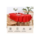 Zeren Home Sıvıya Dayanıklı Dertsiz Oval Masa Örtüsü Kırmızı 160 X 210 160 X 210