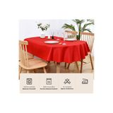Zeren Home Sıvıya Dayanıklı Dertsiz Oval Masa Örtüsü Kırmızı 160 X 300 160 X 300