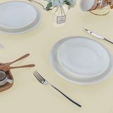 Zeren Home Sıvıya Dayanıklı Pamuk Keten Dertsiz Masa Örtüsü Krem - 140 x 220 cm