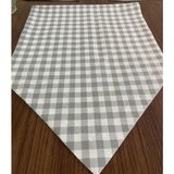 Zeren Home Sıvıya ve Lekeye Dayanıklı Runner Üçgen - Gri Ekose - 50 x 170 cm