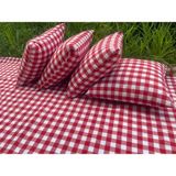 Zeren Home Yer Masa Piknik Örtüsü Sofra Bezi 165 x 165 , 4 Minder Takım 40 x 40CM