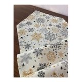 Zeren Home Yılbaşı Yıldızları Desenli Üçgen 40x160 cm Runner