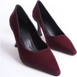 Zerenyus Cordelia Premium Bordo Saten Stiletto 7 cm