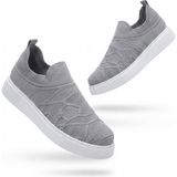 Zerenyus Craig Triko Yüksek Kalite Bağcıksız Slip-On Rahat Erkek Spor Ayakkabı Antrasit