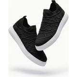 Zerenyus Craig Triko Yüksek Kalite Bağcıksız Slip-On Rahat Erkek Spor Ayakkabı Siyah Beyaz