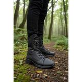 Zerenyus Verton Bağcıklı Erkek Outdoor Askeri Postal Bot Siyah Su Geçirmez Yapı ile Konforlu