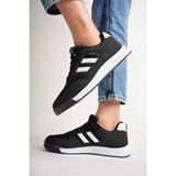 Zerenyus X24 Ortopedik Taban Çizgili Unisex Yazlık Siyah Beyaz Rengi Spor Ayakkabı - Siyah - Beyaz