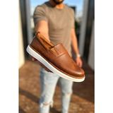 Zerenyus ZRC191 Yüksek Kalite Bağcıksız Günlük Erkek Espadril Taba