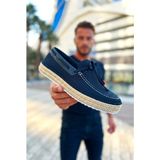 Zerenyus ZRC311 Premium Günlük Bağcıklı Keten Erkek Espadril Siyah