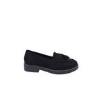 Zerhan 2403 Siyah Süet Kadın Loafer Ayakkabı