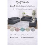 zerıf moda 3+3+1+1 Koltuk Kılıfı Takımı Esnek Lastikli Kaymaz Jakarlı Koltuk Örtüsü Tam Oturan Yıkanabilir