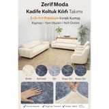 zerıf moda Kadife Koltuk Kılıfı Takımı 3+3+1+1 Esnek Lastikli Kaymaz Tam Oturan Kanepe Çekyat Örtüsü