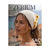 ZERİUM Kadın Triko Saç Bandanası Bohem Yaz ve Plaj Modası Sarı Çiçek Motifli